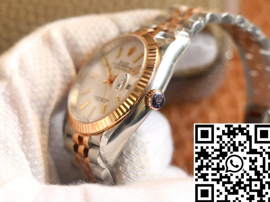 Datejust Rose Rolex Dial M126231-0017 White EW Factory Gold 0228